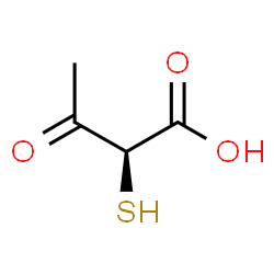 ChemSpider 2D Image | (2S)-3-Oxo-2-sulfanylbutanoic acid | C4H6O3S