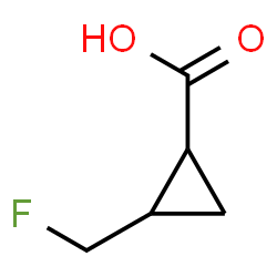ChemSpider 2D Image | 2-(Fluoromethyl)cyclopropanecarboxylic acid | C5H7FO2