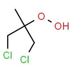 ChemSpider 2D Image | 1,3-Dichloro-2-methyl-2-propanyl hydroperoxide | C4H8Cl2O2