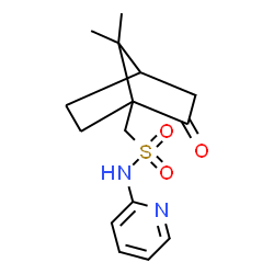 ChemSpider 2D Image | 1-(7,7-Dimethyl-2-oxobicyclo[2.2.1]hept-1-yl)-N-(2-pyridinyl)methanesulfonamide | C15H20N2O3S