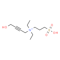 ChemSpider 2D Image | N,N-Diethyl-4-hydroxy-N-(3-sulfopropyl)-2-butyn-1-aminium | C11H22NO4S