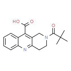 ChemSpider 2D Image | 2-Pivaloyl-1,2,3,4-tetrahydrobenzo[b][1,6]naphthyridine-10-carboxylic acid | C18H20N2O3