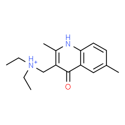 ChemSpider 2D Image | N-[(2,6-Dimethyl-4-oxo-1,4-dihydro-3-quinolinyl)methyl]-N-ethylethanaminium | C16H23N2O