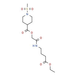 ChemSpider 2D Image | 2-[(4-Ethoxy-4-oxobutyl)amino]-2-oxoethyl 1-(methylsulfonyl)-4-piperidinecarboxylate | C15H26N2O7S