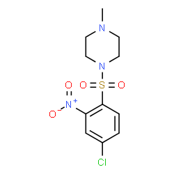 ChemSpider 2D Image | 1-[(4-Chloro-2-nitrophenyl)sulfonyl]-4-methylpiperazine | C11H14ClN3O4S