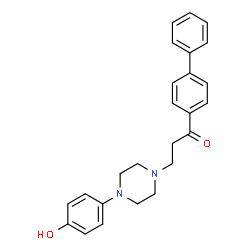 ChemSpider 2D Image | 1-(4-Biphenylyl)-3-[4-(4-hydroxyphenyl)-1-piperazinyl]-1-propanone | C25H26N2O2