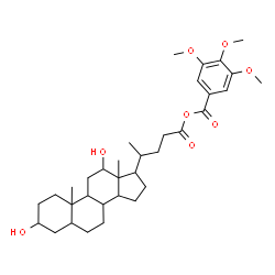 ChemSpider 2D Image | 4-(3,12-Dihydroxy-10,13-dimethylhexadecahydro-1H-cyclopenta[a]phenanthren-17-yl)pentanoic 3,4,5-trimethoxybenzoic anhydride | C34H50O8