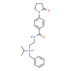 ChemSpider 2D Image | N-Benzyl-N-(2-{[4-(2-oxo-1-pyrrolidinyl)benzoyl]amino}ethyl)-2-propanaminium | C23H30N3O2