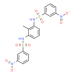 ChemSpider 2D Image | N,N'-(2-Methyl-1,3-phenylene)bis(3-nitrobenzenesulfonamide) | C19H16N4O8S2