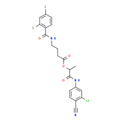 ChemSpider 2D Image | 1-[(3-Chloro-4-cyanophenyl)amino]-1-oxo-2-propanyl 4-[(2,4-difluorobenzoyl)amino]butanoate | C21H18ClF2N3O4