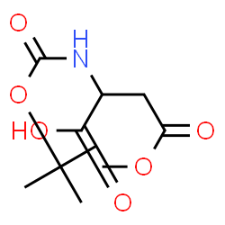 ChemSpider 2D Image | 2-((tert-Butoxycarbonyl)amino)-4-methoxy-4-oxobutanoic acid | C10H17NO6