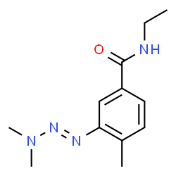 ChemSpider 2D Image | 3-[(1E)-3,3-Dimethyl-1-triazen-1-yl]-N-ethyl-4-methylbenzamide | C12H18N4O