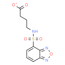 ChemSpider 2D Image | 4-[(2,1,3-Benzoxadiazol-4-ylsulfonyl)amino]butanoate | C10H10N3O5S