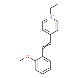 ChemSpider 2D Image | 1-Ethyl-4-[2-(2-methoxyphenyl)vinyl]pyridinium | C16H18NO