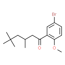 ChemSpider 2D Image | 1-(5-Bromo-2-methoxyphenyl)-3,5,5-trimethyl-1-hexanone | C16H23BrO2