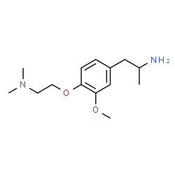 ChemSpider 2D Image | 1-{4-[2-(Dimethylamino)ethoxy]-3-methoxyphenyl}-2-propanamine | C14H24N2O2