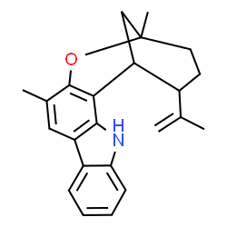 ChemSpider 2D Image | 19-Isopropenyl-13,16-dimethyl-15-oxa-4-azapentacyclo[14.3.1.0~2,14~.0~3,11~.0~5,10~]icosa-2,5,7,9,11,13-hexaene | C23H25NO