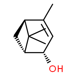 ChemSpider 2D Image | (1R,2S,5S)-4,6,6-Trimethylbicyclo[3.1.1]hept-3-en-2-ol | C10H16O