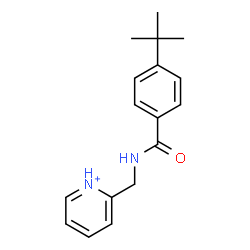 ChemSpider 2D Image | 2-({[4-(2-Methyl-2-propanyl)benzoyl]amino}methyl)pyridinium | C17H21N2O