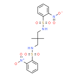 ChemSpider 2D Image | N,N'-(2,2-Dimethyl-1,3-propanediyl)bis(2-nitrobenzenesulfonamide) | C17H20N4O8S2