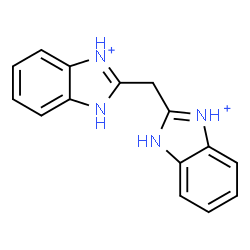 ChemSpider 2D Image | 2,2'-Methylenebis(1H-3,1-benzimidazol-3-ium) | C15H14N4