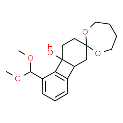 ChemSpider 2D Image | 5-(Dimethoxymethyl)-1,3,4,8b-tetrahydro-4aH-spiro[biphenylene-2,2'-[1,3]dioxepan]-4a-ol | C19H26O5