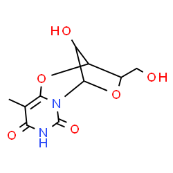 ChemSpider 2D Image | 12-Hydroxy-10-(hydroxymethyl)-6-methyl-8,11-dioxa-2,4-diazatricyclo[7.2.1.0~2,7~]dodec-6-ene-3,5-dione | C10H12N2O6
