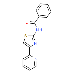 ChemSpider 2D Image | N-[4-(2-Pyridinyl)-1,3-thiazol-2-yl]benzamide | C15H11N3OS