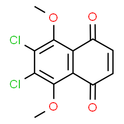 ChemSpider 2D Image | 6,7-Dichloro-5,8-dimethoxy-1,4-naphthoquinone | C12H8Cl2O4