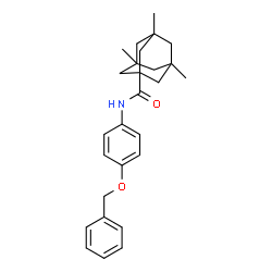 ChemSpider 2D Image | N-[4-(Benzyloxy)phenyl]-3,5,7-trimethyl-1-adamantanecarboxamide | C27H33NO2