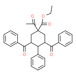 ChemSpider 2D Image | Ethyl 1-acetyl-3,5-dibenzoyl-4-phenylcyclohexanecarboxylate | C31H30O5