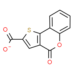 ChemSpider 2D Image | 4-Oxo-4H-thieno[3,2-c]chromene-2-carboxylate | C12H5O4S