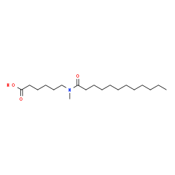 ChemSpider 2D Image | 6-[Dodecanoyl(methyl)amino]hexanoic acid | C19H37NO3