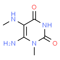 ChemSpider 2D Image | 6-Amino-1-methyl-5-(methylamino)-2,4(1H,3H)-pyrimidinedione | C6H10N4O2