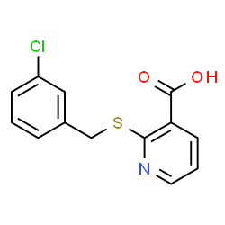 ChemSpider 2D Image | 2-[(3-Chlorobenzyl)sulfanyl]nicotinic acid | C13H10ClNO2S