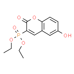 ChemSpider 2D Image | Diethyl 6-hydroxy-2-oxo-2H-chromen-3-ylphosphonate | C13H15O6P