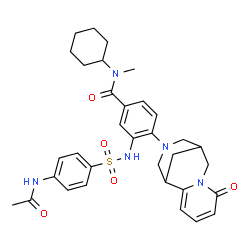 ChemSpider 2D Image | 3-{[(4-Acetamidophenyl)sulfonyl]amino}-N-cyclohexyl-N-methyl-4-(6-oxo-7,11-diazatricyclo[7.3.1.0~2,7~]trideca-2,4-dien-11-yl)benzamide | C33H39N5O5S