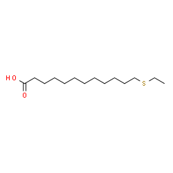 ChemSpider 2D Image | 12-(Ethylthio)dodecanoic acid | C14H28O2S
