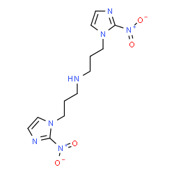 ChemSpider 2D Image | 3-(2-Nitro-1H-imidazol-1-yl)-N-[3-(2-nitro-1H-imidazol-1-yl)propyl]-1-propanamine | C12H17N7O4