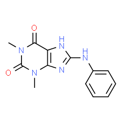 ChemSpider 2D Image | 8-anilino-1,3-dimethyl-7H-purine-2,6-dione | C13H13N5O2
