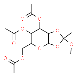 ChemSpider 2D Image | 3,4,6-Tri-O-acetyl-1,2-O-(1-methoxyethylidene)hexopyranose | C15H22O10