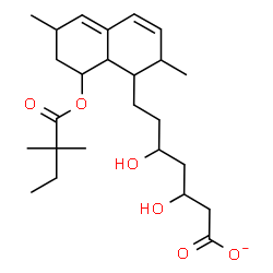ChemSpider 2D Image | 7-{8-[(2,2-Dimethylbutanoyl)oxy]-2,6-dimethyl-1,2,6,7,8,8a-hexahydro-1-naphthalenyl}-3,5-dihydroxyheptanoate | C25H39O6