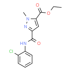 ChemSpider 2D Image | Ethyl 3-[(2-chlorophenyl)carbamoyl]-1-methyl-1H-pyrazole-5-carboxylate | C14H14ClN3O3