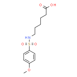 ChemSpider 2D Image | 6-{[(4-Methoxyphenyl)sulfonyl]amino}hexanoic acid | C13H19NO5S