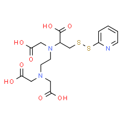 ChemSpider 2D Image | N-{2-[Bis(carboxymethyl)amino]ethyl}-N-(carboxymethyl)-3-(2-pyridinyldisulfanyl)alanine | C16H21N3O8S2