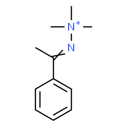 ChemSpider 2D Image | 1,1,1-Trimethyl-2-(1-phenylethylidene)hydrazinium | C11H17N2