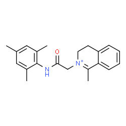 ChemSpider 2D Image | 2-[2-(Mesitylamino)-2-oxoethyl]-1-methyl-3,4-dihydroisoquinolinium | C21H25N2O