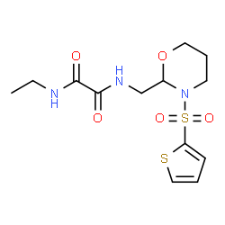 ChemSpider 2D Image | N-Ethyl-N'-{[3-(2-thienylsulfonyl)-1,3-oxazinan-2-yl]methyl}ethanediamide | C13H19N3O5S2