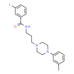 ChemSpider 2D Image | 3-Iodo-N-{3-[4-(3-methylphenyl)-1-piperazinyl]propyl}benzamide | C21H26IN3O