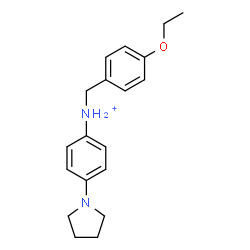 ChemSpider 2D Image | N-(4-Ethoxybenzyl)-4-(1-pyrrolidinyl)anilinium | C19H25N2O